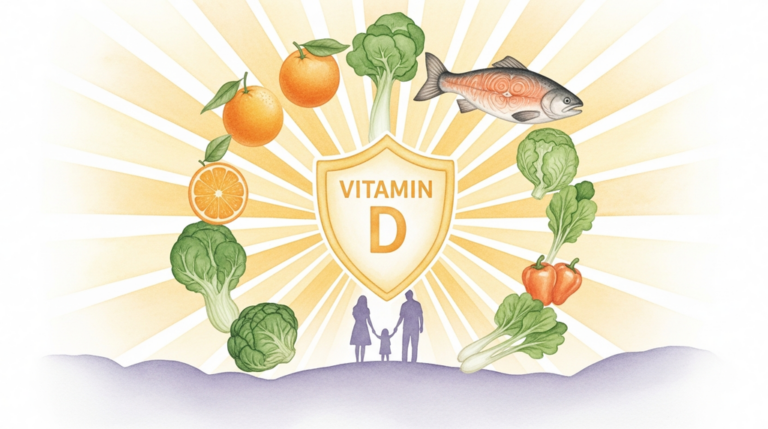 維生素D與免疫力插畫