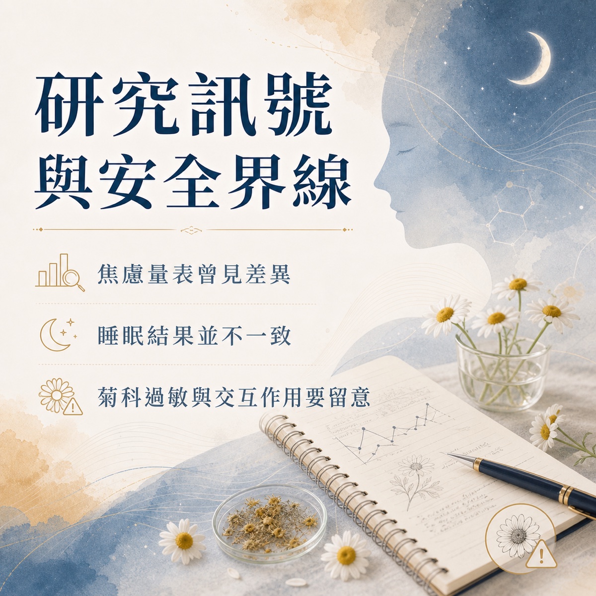 洋甘菊焦慮、睡眠研究與安全提醒