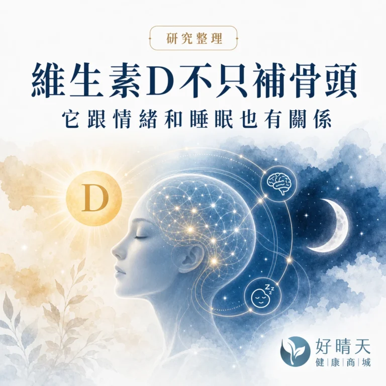 維生素D不只補骨頭:情緒與睡眠研究整理封面,好晴天健康商城